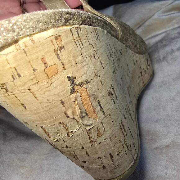 Stuart Weitzman cork sling back wedge 9.5 - Picture 4 of 14